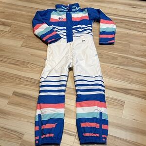 Tipsy Elves Blue and Pink Ski Suit S